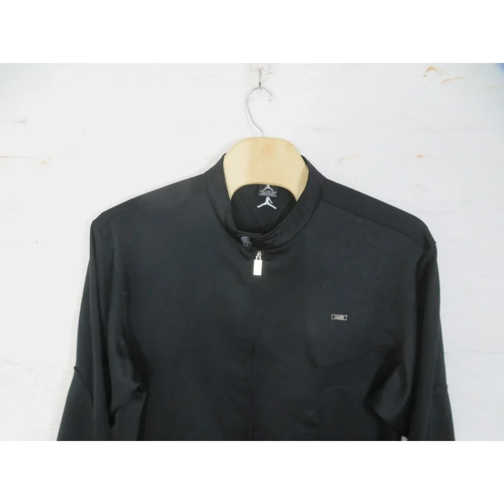 Vtg Air Jordan AF-1 Track Jacket Mens 3XL Black Full Zip Air Force 1 Jumpman y2k